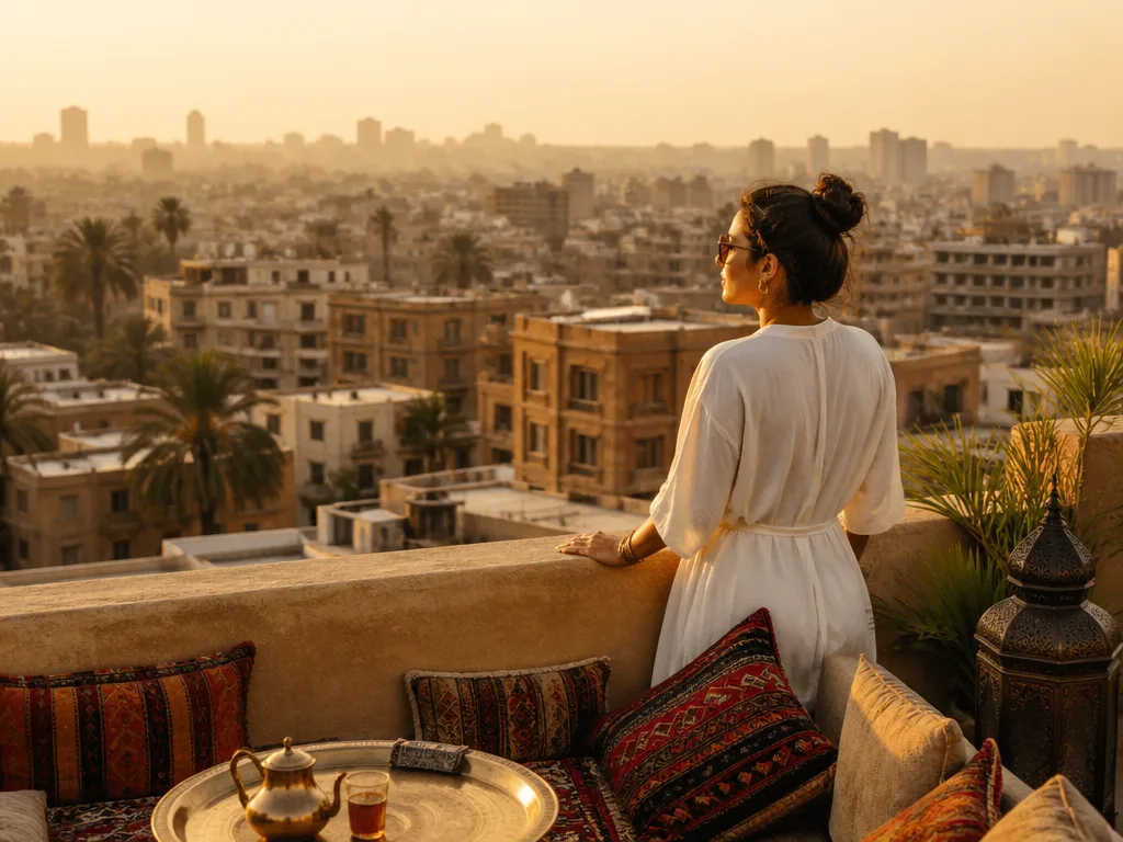Cairo rooftops at dusk – Discovery Tours Egypt planning team